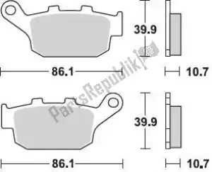 BRAKING BR711CM56 remblok 711 cm56 brake pads sintered - Onderkant