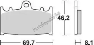 BRAKING BR715SM1 pastilha de freio 715 sm1 pastilhas de freio semi metálicas - Lado inferior