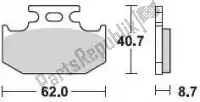 BR722SM1, Braking, Remblok 722 sm1 brake pads semi metallic    , Nieuw