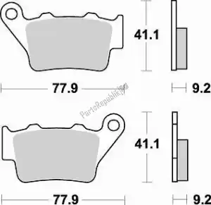 BRAKING BR773CM46 klocek hamulcowy 773 cm46 klocki hamulcowe spiekane - Dół