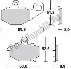 BRAKING BR775SM1 klocek hamulcowy 775 sm1 klocki hamulcowe pó?metaliczne - Dół