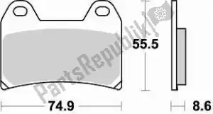 BRAKING BR784CM55 remblok 784 cm55 brake pads sintered - Onderkant