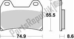 BRAKING BR784SM1 brake pad 784 sm1 brake pads semi metallic - Bottom side