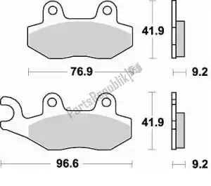 BRAKING BR795SM1 plaquette de frein 795 sm1 plaquettes de frein semi metallique - La partie au fond