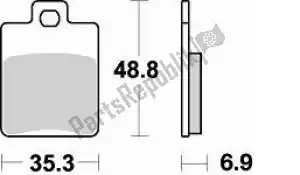 BRAKING BR808SM1 remblok 808 sm1 brake pads semi metallic - Onderkant