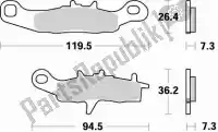 BR812CM44, Braking, Plaquette de frein 812 cm44 plaquettes de frein frittées    , Nouveau