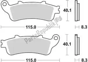 BRAKING BR813SM1 remblok 813 sm1 brake pads semi metallic - Onderkant