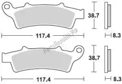 Qui puoi ordinare pastiglie freno 853 sm1 pastiglie freno semi metalliche da Braking , con numero parte BR853SM1: