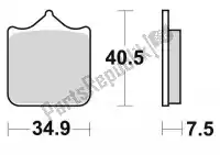 BR870SM1, Braking, Plaquette de frein 870 sm1 plaquettes de frein semi metallique    , Nouveau