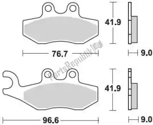 BRAKING BR888SM1 klocek hamulcowy 888 sm1 klocki hamulcowe pó?metaliczne - Dół