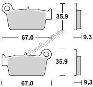 BRAKING BR890CM46 klocek hamulcowy 890 cm46 klocki hamulcowe spiekane - Dół