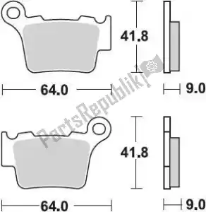 BRAKING BR891SM1 pastilha de freio 891 sm1 pastilhas de freio semi metálicas - Lado inferior