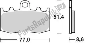 BRAKING BR892SM1 brake pad 892 sm1 brake pads semi metallic - Bottom side