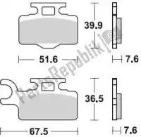 BR894CM44, Braking, Remblok 894 cm44 brake pads sintered    , Nieuw