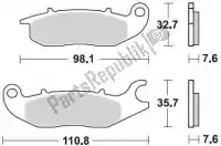 BR902SM1, Braking, Remblok 902 sm1 brake pads semi metallic    , Nieuw