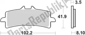 BRAKING BR930CM55 brake pad 930 cm55 brake pads sintered - Bottom side