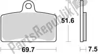 BR964CM55, Braking, Remblok 964 cm55 brake pads sintered    , Nieuw