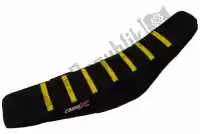 M3123BBY, Cross X, Div seat cover, black/black/yellow (stripes)    , New