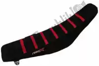 M1123BBR, Cross X, Housse de selle div, noir/noir/rouge (rayures)    , Nouveau