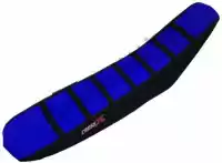 M4153BLBB, Cross X, Housse de selle div, bleu/noir/noir (rayures)    , Nouveau