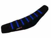 M4153BBBL, Cross X, Housse de selle div, noir/noir/bleu (rayures)    , Nouveau