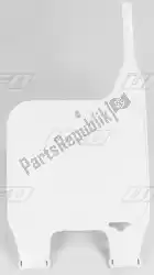 Here you can order the front number plate (inverted fork), white from UFO, with part number HO02683041: