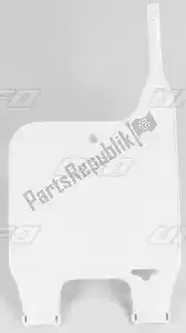 UFO HO02683041 front number plate (inverted fork), white - Bottom side