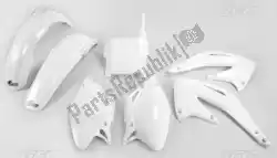 Qui puoi ordinare set plastica honda bianco da UFO , con numero parte HOKIT107E041: