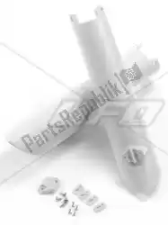 Here you can order the fork slider protectors, white from UFO, with part number HU03381041: