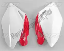Here you can order the panel set side panels honda white/red from UFO, with part number HO04606W:
