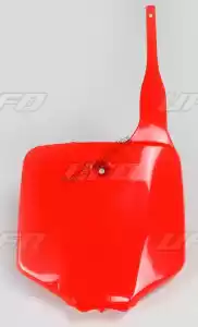UFO KA03732070 front number plate, 00-12 cr red - Bottom side