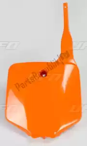 UFO KA03732127 front number plate, 98-12 ktm orange - Bottom side