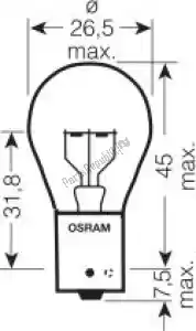 OSRAM 162016 ampoule 12v 21w norme p21w - La partie au fond