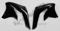 KA03788001, UFO, Bs ra radiator covers kawasaki black    , Nieuw