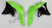 KA03783026, UFO, Radiator covers, black/kx green    , New