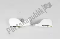 KA03709047, UFO, Handkap handguards kawasaki white    , Nieuw