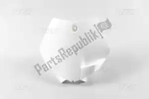 UFO KT04008041 front number plate, white - Bottom side