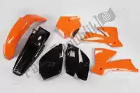 KTKIT501E999, UFO, Set plastic ktm orange / black (oem)    , Nieuw