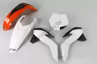 KTKIT514E999W, UFO, Set plastic ktm white / orange (oem)    , Nieuw