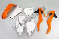 KTKIT517E999, UFO, Set plastic ktm orange / white  (oem)    , Nieuw