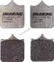 Ici, vous pouvez commander le plaquette de frein 870 cm66 plaquettes de frein semi metallique auprès de Braking , avec le numéro de pièce BR870CM66: