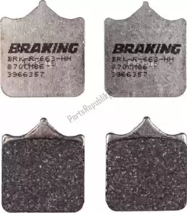 BRAKING BR870CM66 brake pad 870 cm66 brake pads semi metallic - Bottom side