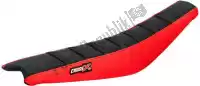 M8103BRB, Cross X, Div seat cover, black/red/black (stripes)    , New