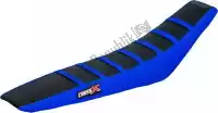 M7123BBLBL, Cross X, Div seat cover, black/blue/blue (stripes)    , New