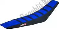 M6173BLBB, Cross X, Housse de selle div, bleu/noir/noir (rayures)    , Nouveau