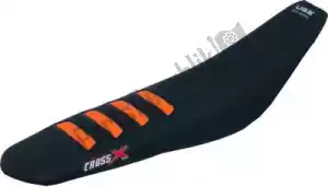 CROSS X UFM5182BO housse de selle div ugs, noir/orange (color wave) - La partie au fond
