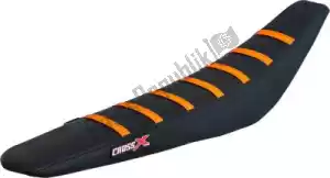 CROSS X M5123BBO pokrowiec na siedzenie div, czarny/czarny/pomara?czowy (paski) - Dół