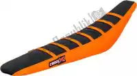 M5233BOO, Cross X, Div seat cover, black/orange/orange (stripes)    , New