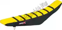 M3093YBB, Cross X, Div seat cover, yellow/black/black (stripes)    , New