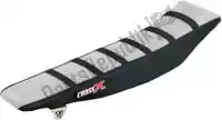 M4203WBB, Cross X, Div seat cover, white/black/black stripes    , Nieuw